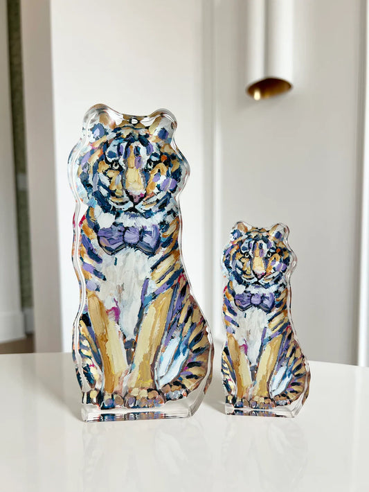 Chelsea McShane - Acrylic Shelfie - Tiger Purple & Yellow - Mini