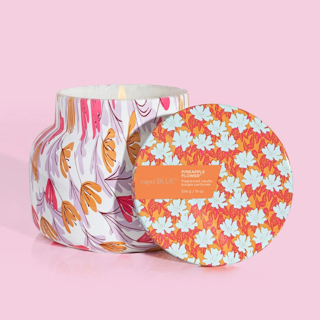 Capri Blue - Signature Jar, 19 oz - Pineapple Flower - Pattern Play - Findlay Rowe Designs