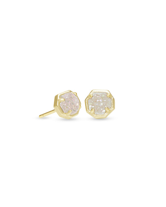 Kendra Scott- Nola Stud Earrings Gold Iridescent Drusy - Findlay Rowe Designs