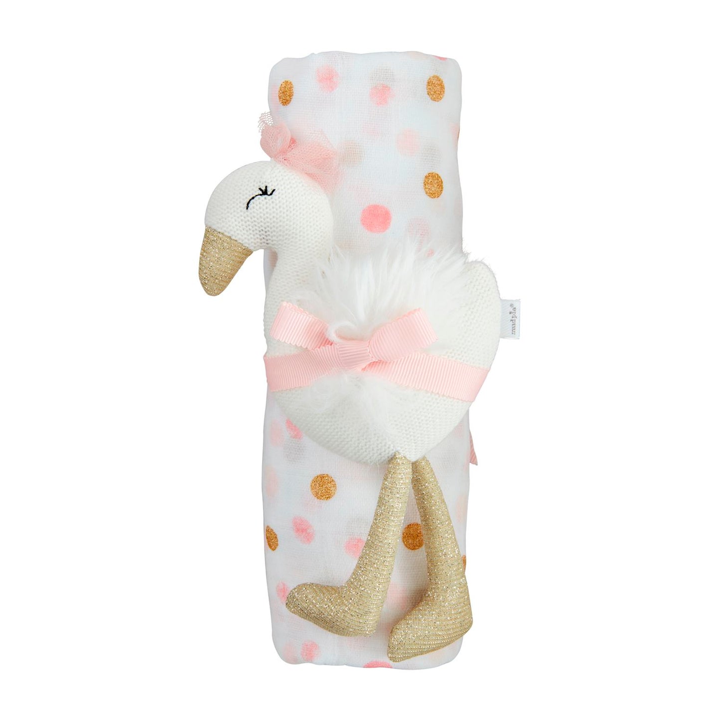 Mud Pie - Swaddle Rattle Set - Swan - Findlay Rowe Designs