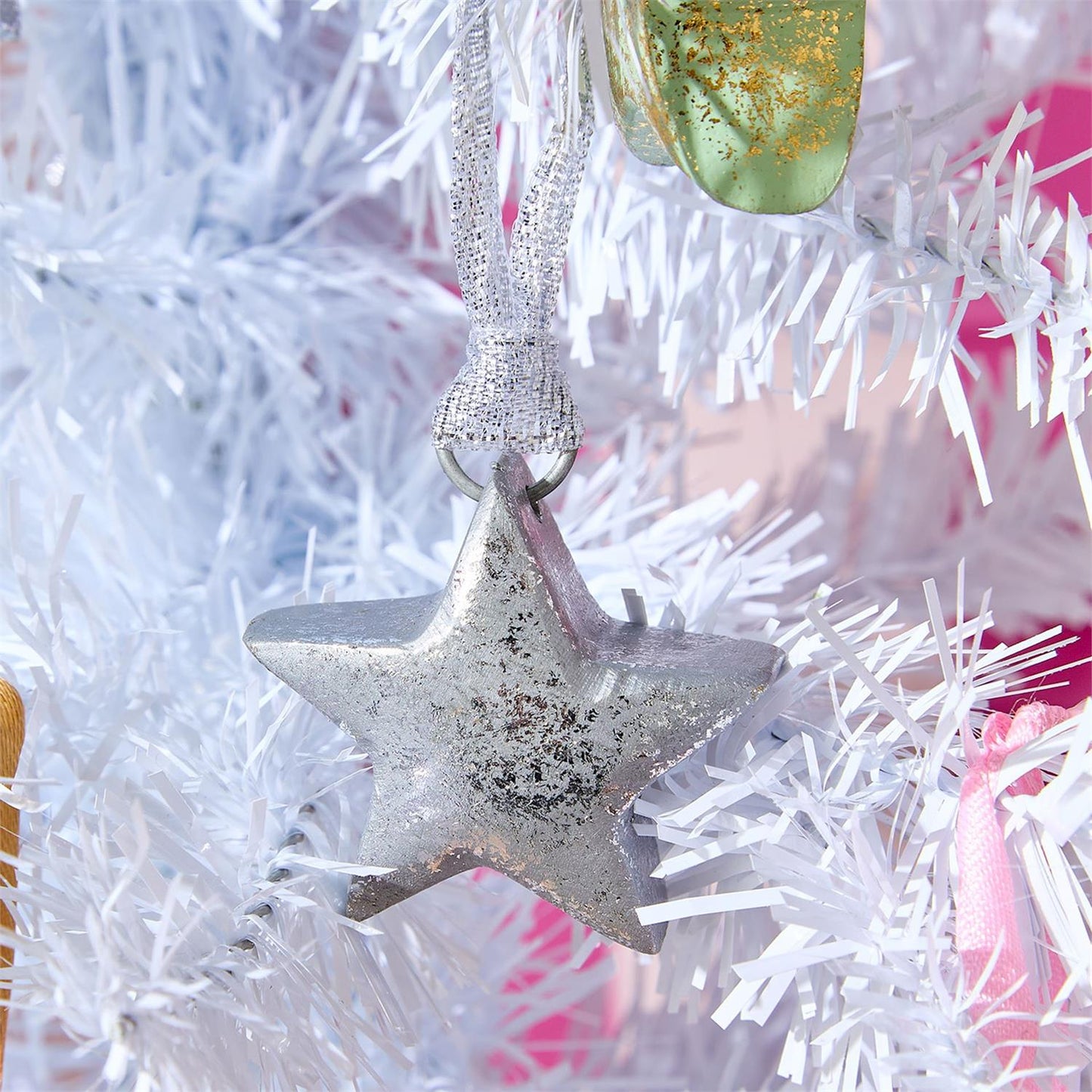 Star Ornament - Metallic Mango Wood