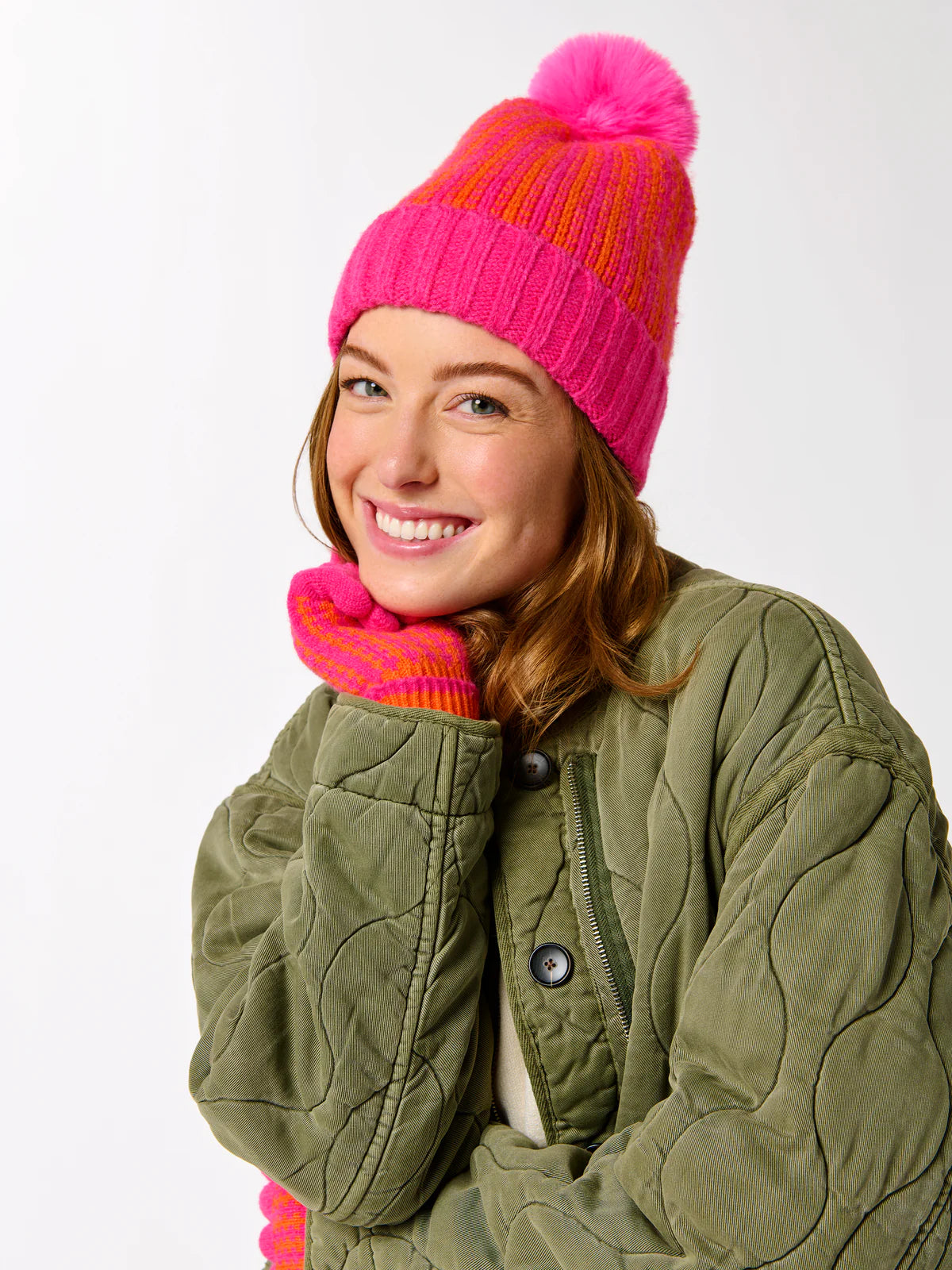 Shiraleah - Hadley Beanie - Pink Orange