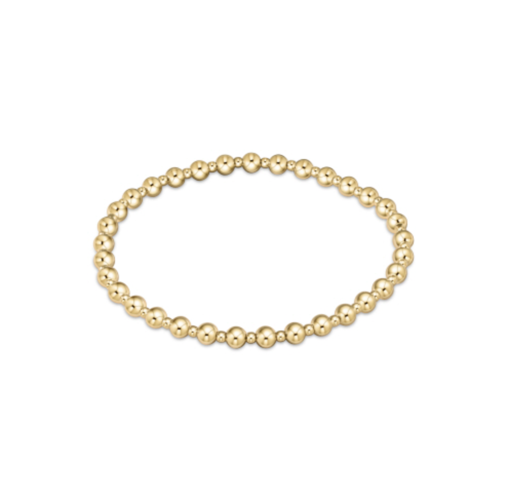 Enewton Extends - Classic Grateful Pattern 4mm Bead Bracelet - Gold - Findlay Rowe Designs