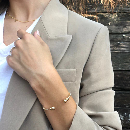 Enewton - Classic Gold 3mm Bead Cuff - Gold - Findlay Rowe Designs