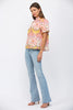 Fate - Top - High Neck Ruffle - Peach Floral - Findlay Rowe Designs