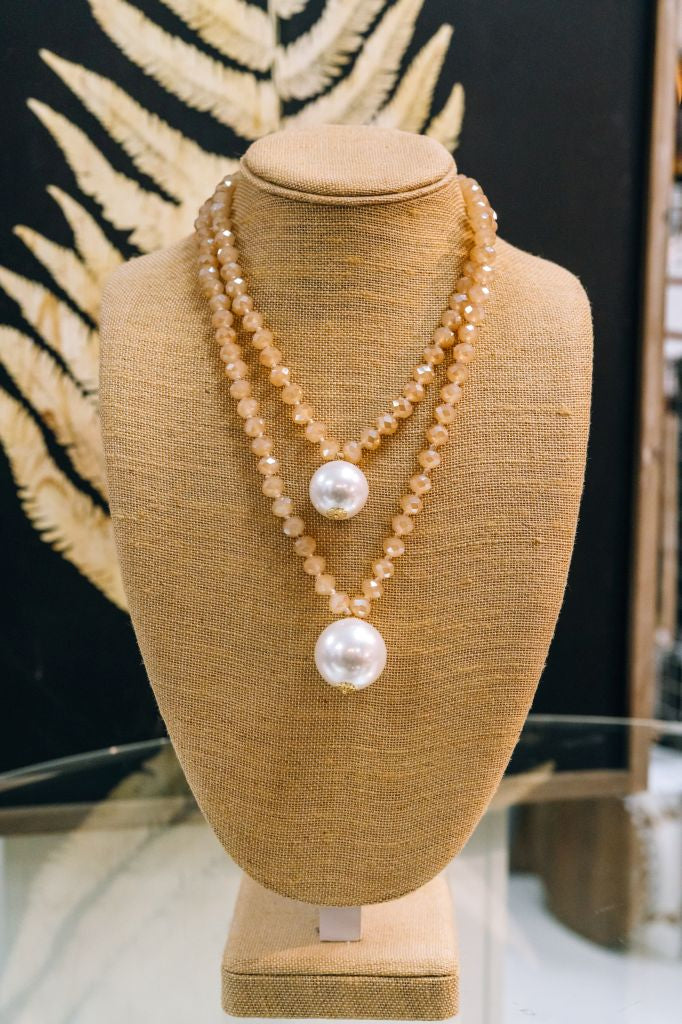 Necklace - Long Double Pearl - Findlay Rowe Designs