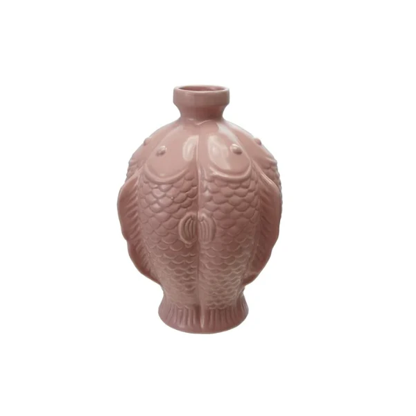 Hazel Mazel - Vase - Stoneware Fish - Pink - Findlay Rowe Designs