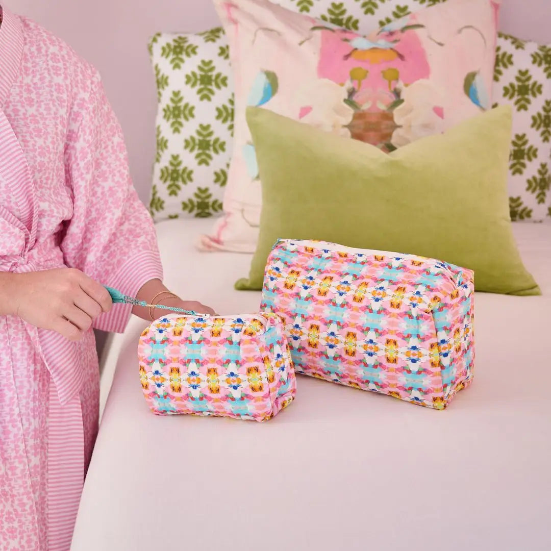 Laura Park - Large Cosmetic Bag - Sumner Pink - Findlay Rowe Designs