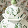 Temple Jar - Primrose and Lotus Chinoiserie - Green - Findlay Rowe Designs