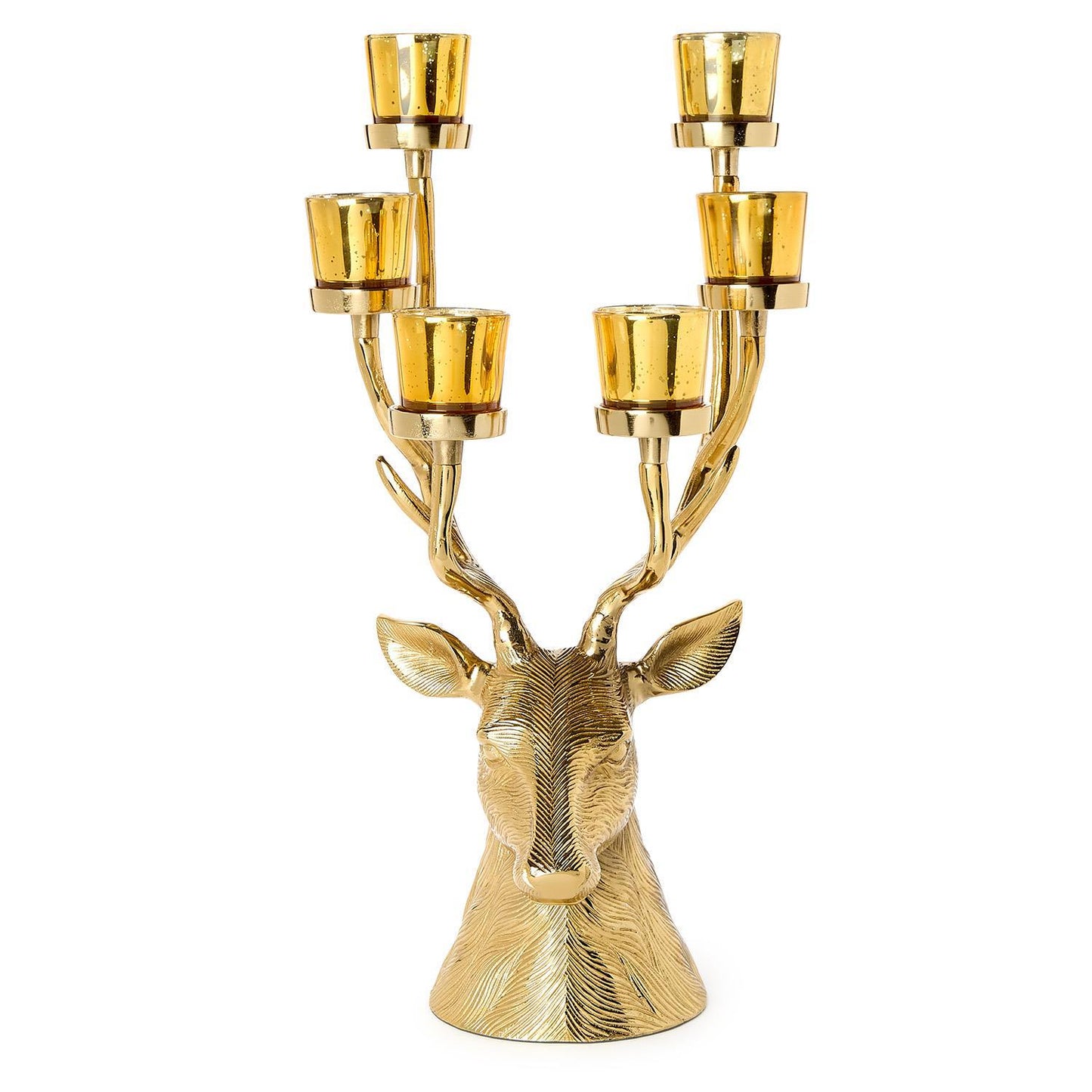 Gold Stag Candelabrum Centerpiece