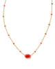 Kendra Scott - Necklace - Mini Elisa Enamel Frame Gold - Red Illusion - Findlay Rowe Designs
