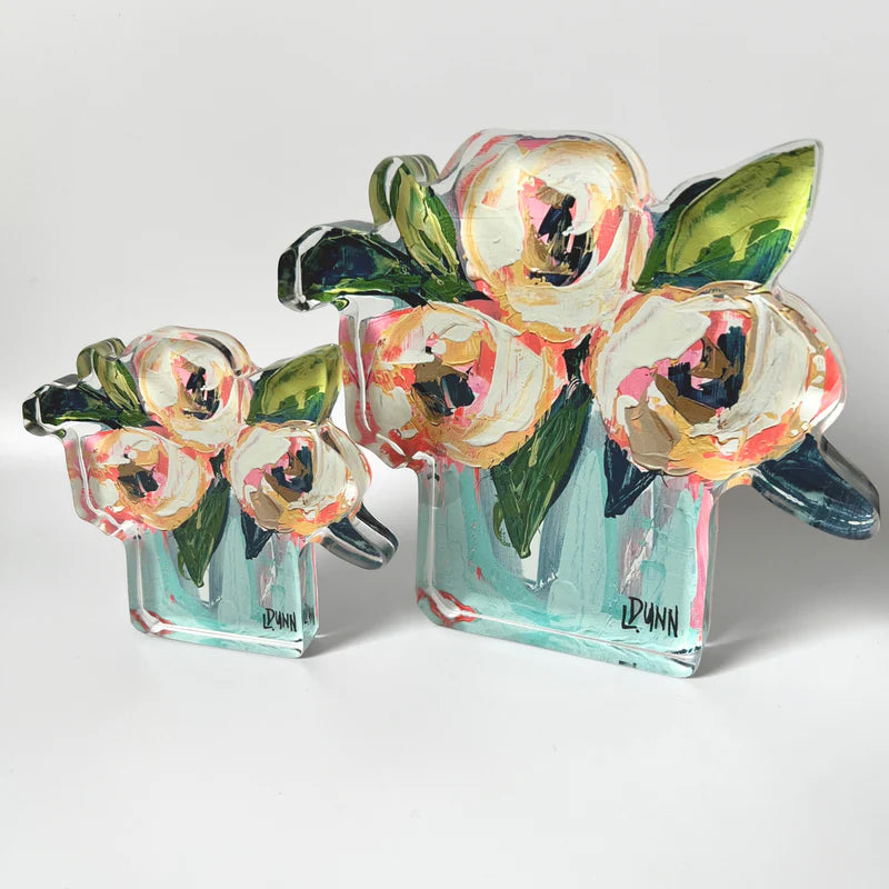 Lauren Dunn - Pink and White Peonies Bloom Block - Large - Findlay Rowe Designs