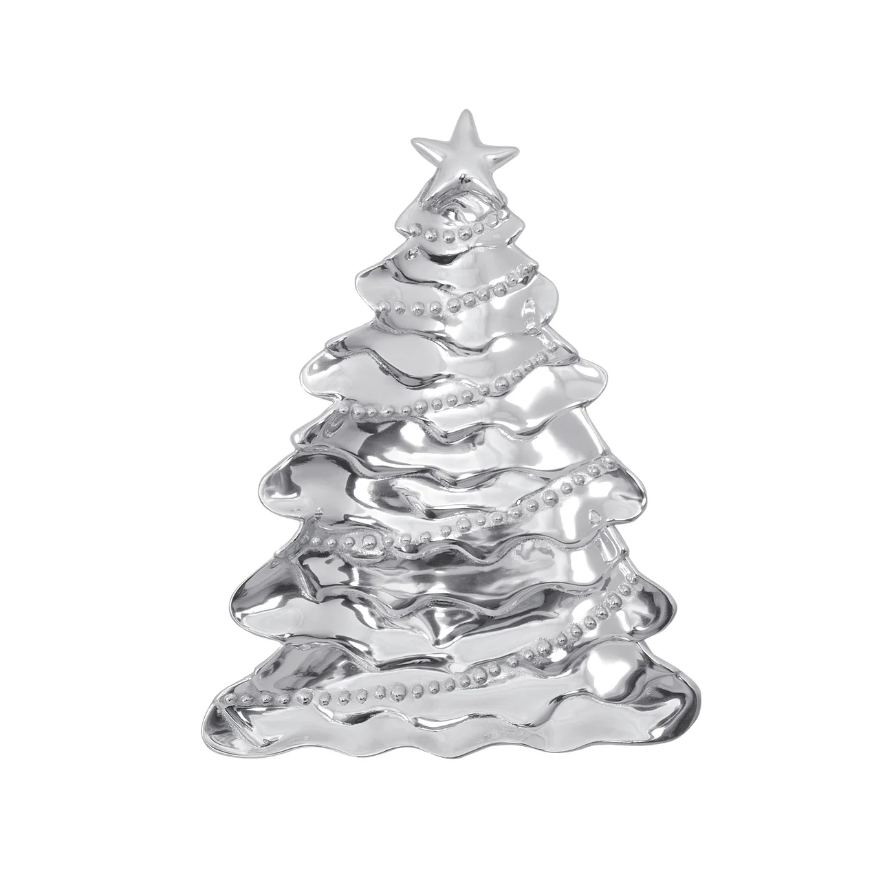 Mariposa - Aluminum Platter - Christmas Tree 14.25in