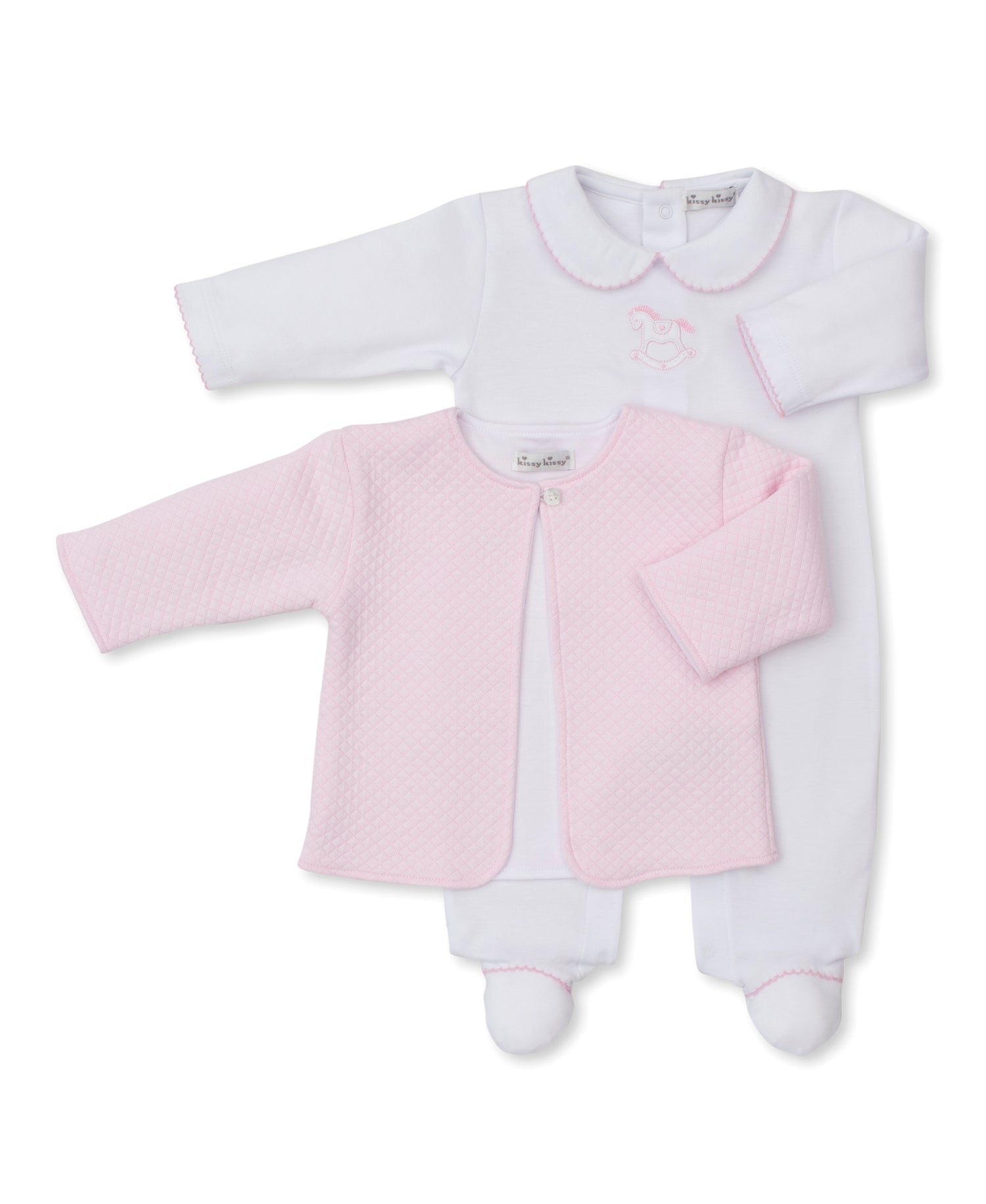 Kissy Kissy - Footie and Jacket Set - Riding Rockers - Pink - Findlay Rowe Designs