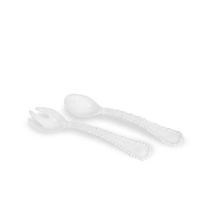 Beatriz Ball - VIDA Alegria Large Salad Servers White - Findlay Rowe Designs