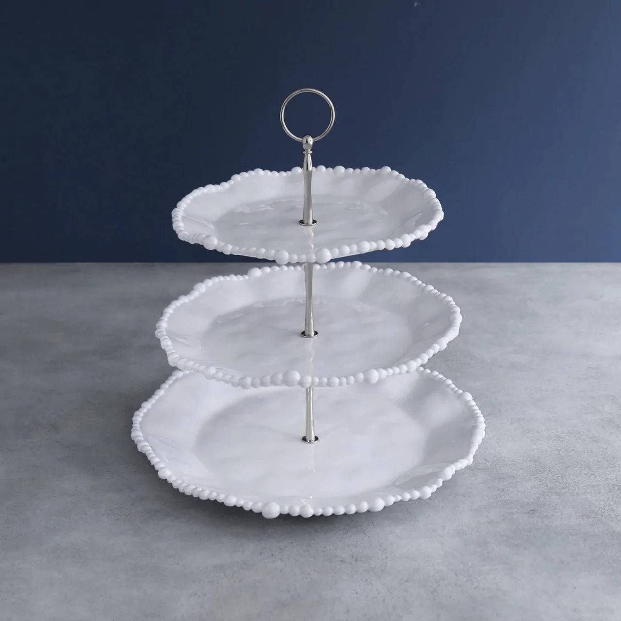 Beatriz Ball - VIDA Alegria Triple Tiered Server (White) - Findlay Rowe Designs