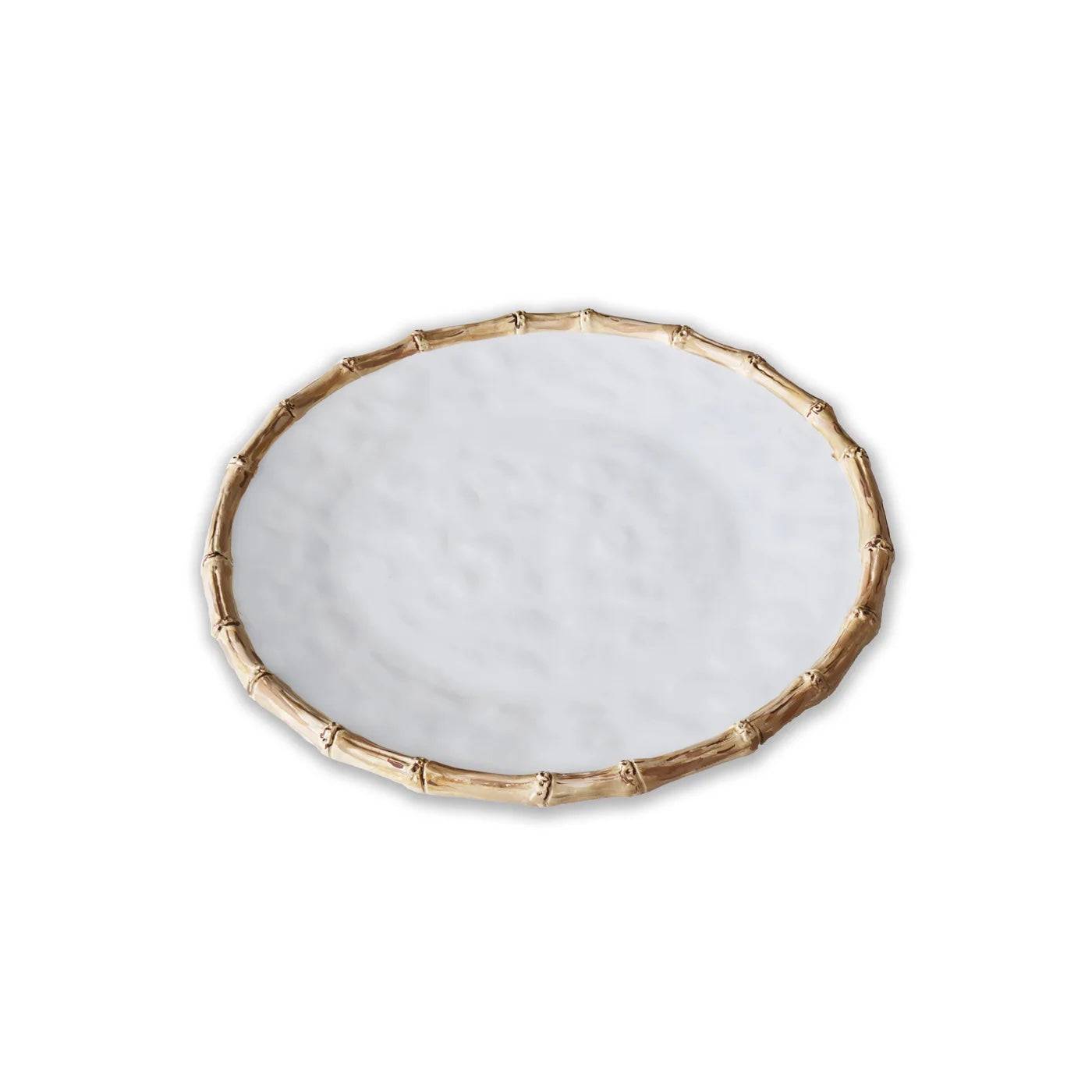 Beatriz Ball - VIDA Bamboo Round Platter (White and Natural) - Findlay Rowe Designs
