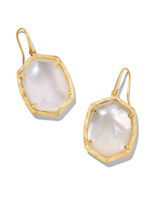 Kendra Scott - Daphne Gold Drop Earrings in Ivory Mother-of-Pearl - Findlay Rowe Designs