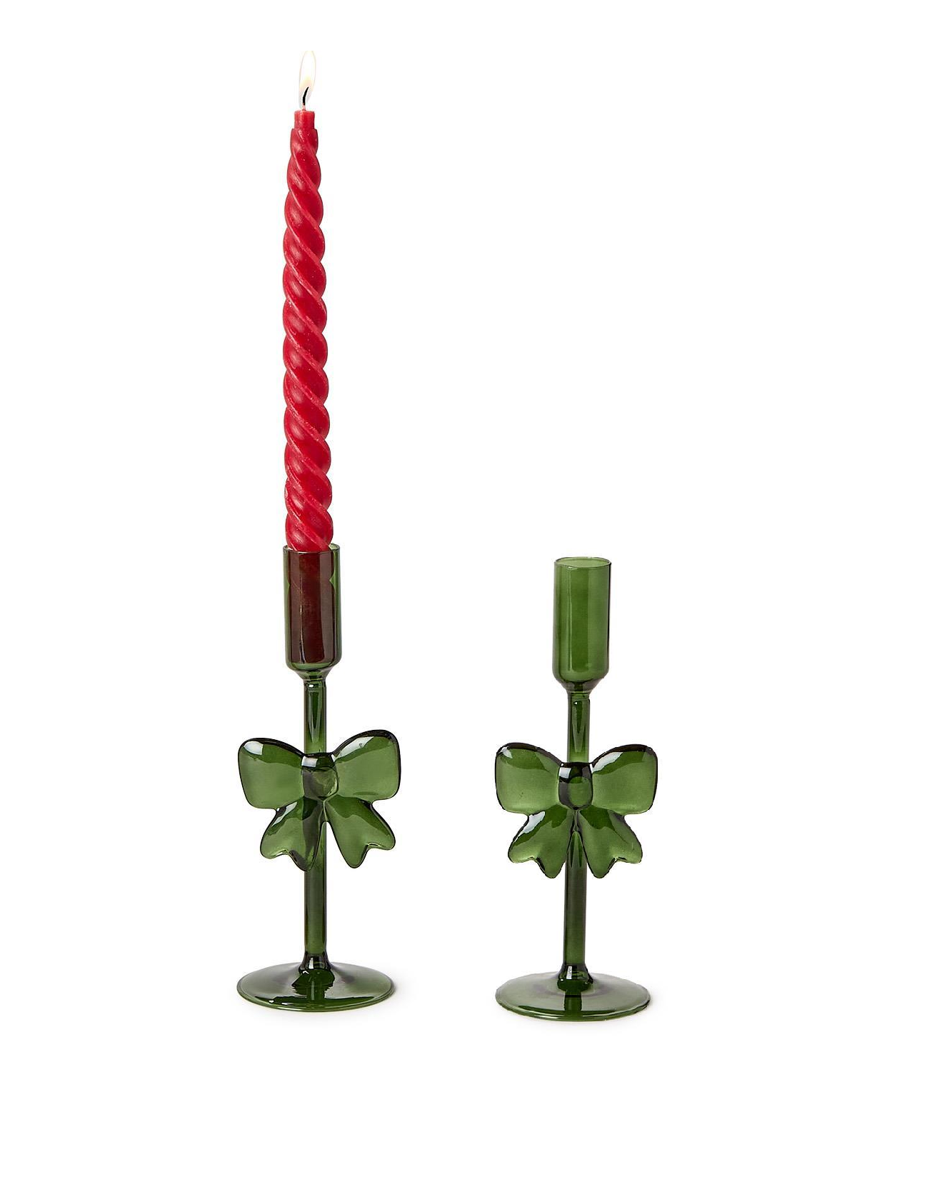 Candleholders - Taper - Holiday Bows Red or Green