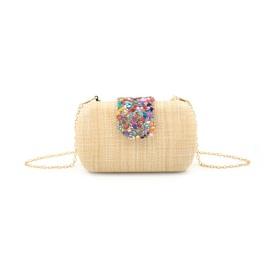 B&C Bags - Giada Minaudiere Evening Bag - Khaki - Findlay Rowe Designs