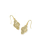 Kendra Scott - Earrings - Abbie Medallion Gold Small Drop - Abalone Sea Green Mix - Findlay Rowe Designs