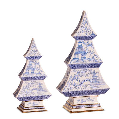 Blue Chinoiserie Trees - Findlay Rowe Designs