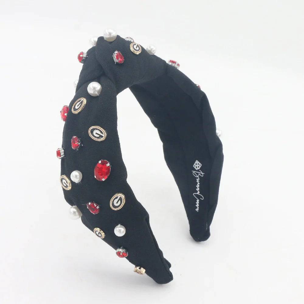 Brianna Cannon - Headband - UGA Logo - Black - Findlay Rowe Designs