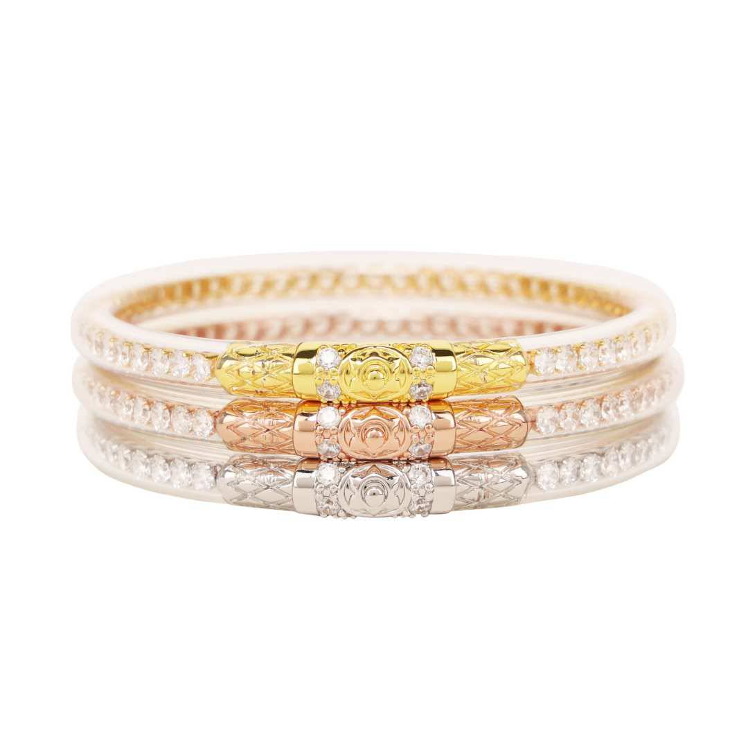 BUDHA GIRL - Three Queens All Weather Bangles® (AWB®) - Clear Crystal - Findlay Rowe Designs