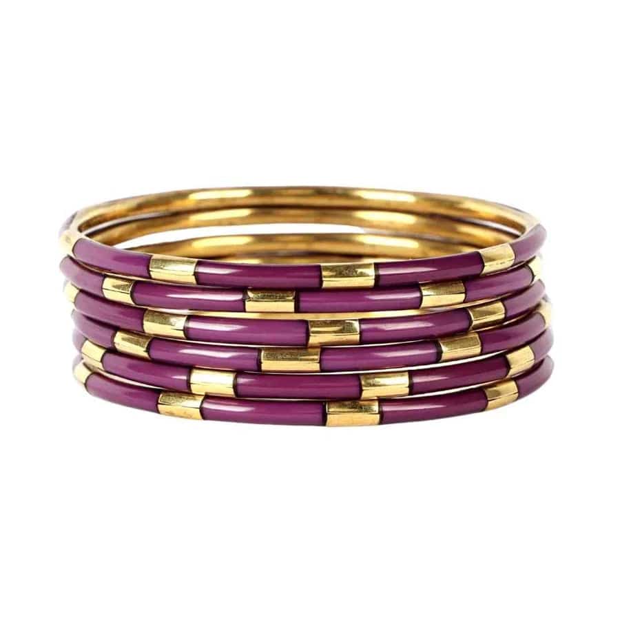 Budha Girl - Veda Enamel Bangles - Amethyst - Findlay Rowe Designs