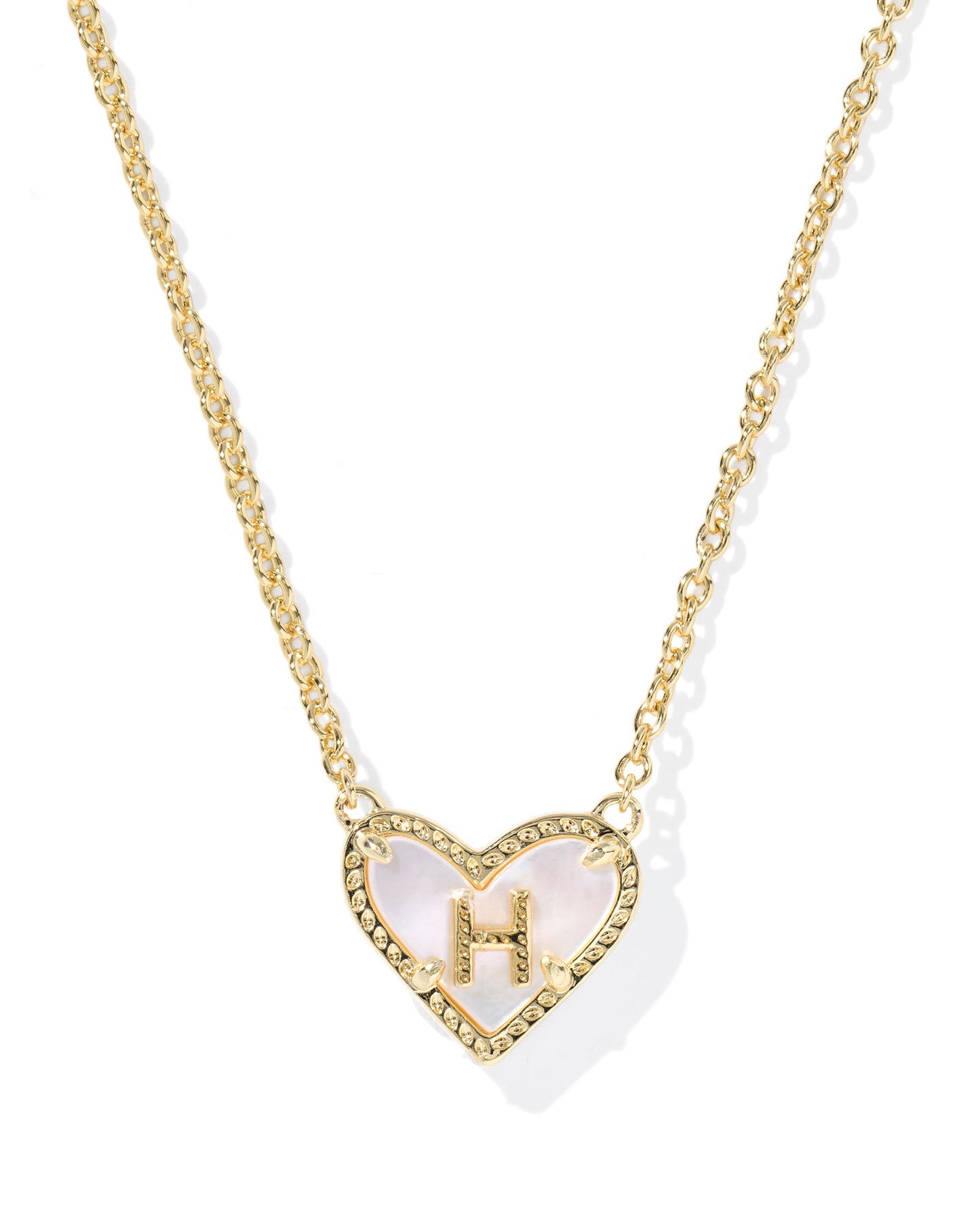 Kendra Scott - Necklace - Ari Heart Letter - Gold Short Pendant