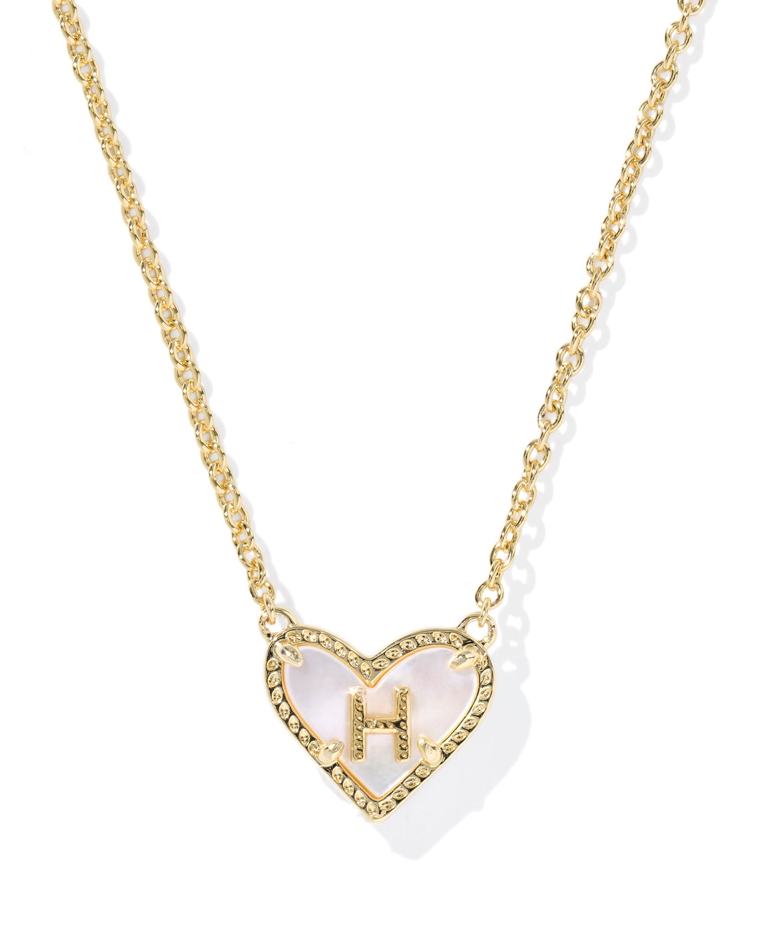 Kendra Scott - Necklace - Ari Heart Letter - Gold Short Pendant - Findlay Rowe Designs