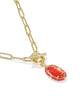 Kendra Scott - Necklace - Elisa Gold Enamel Link and Chain - Gold Red Illusion - Findlay Rowe Designs