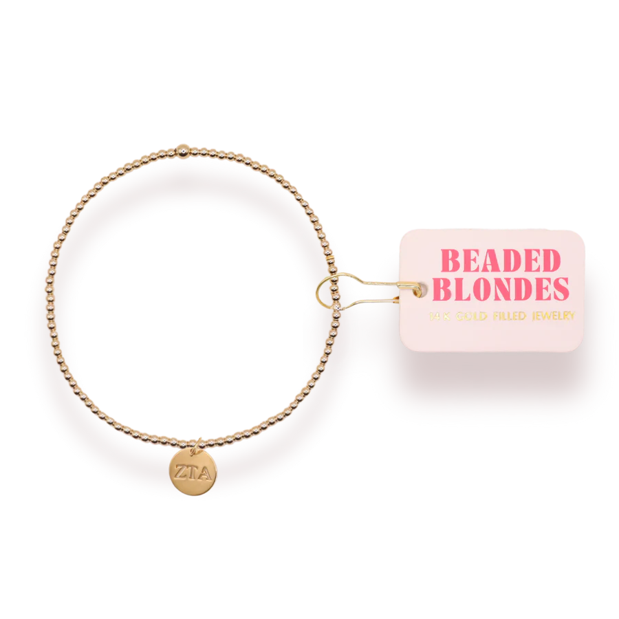 Beaded Blondes - Bracelet - Gold - Sorority Charm - Findlay Rowe Designs