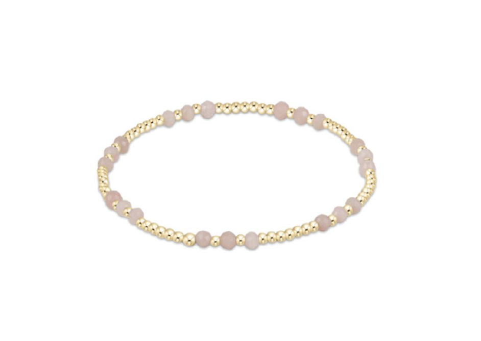 Enewton - Gemstone Gold Joy Pattern 3MM Bead Bracelet - Pink Opal - Findlay Rowe Designs