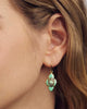 Kendra Scott - Earrings - Abbie Medallion Gold Small Drop - Abalone Sea Green Mix - Findlay Rowe Designs