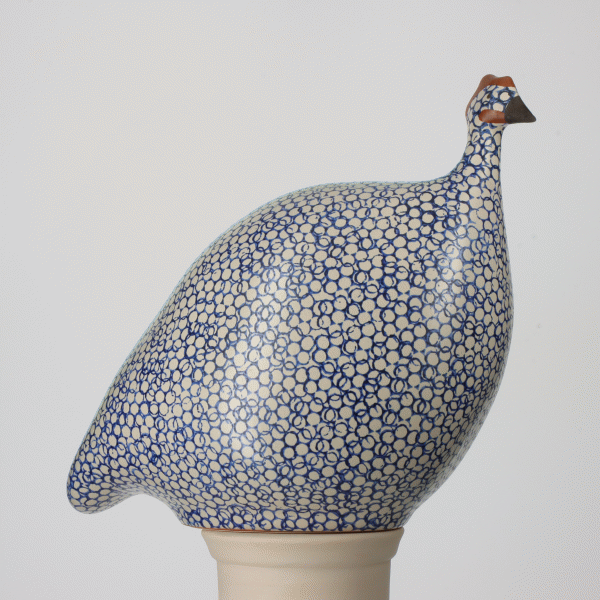 Guinea Fowl - Medium - Matte White Speckled Cobalt - Findlay Rowe Designs