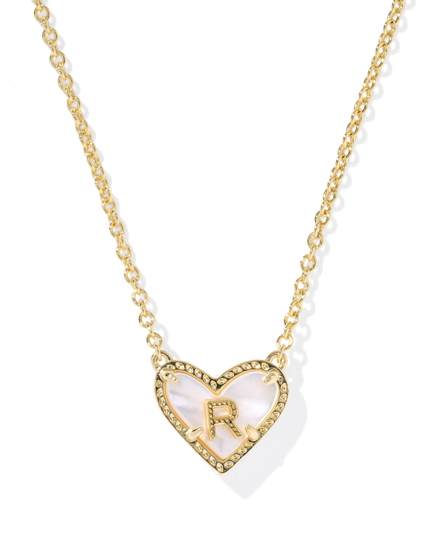 Kendra Scott - Necklace - Ari Heart Letter - Gold Short Pendant