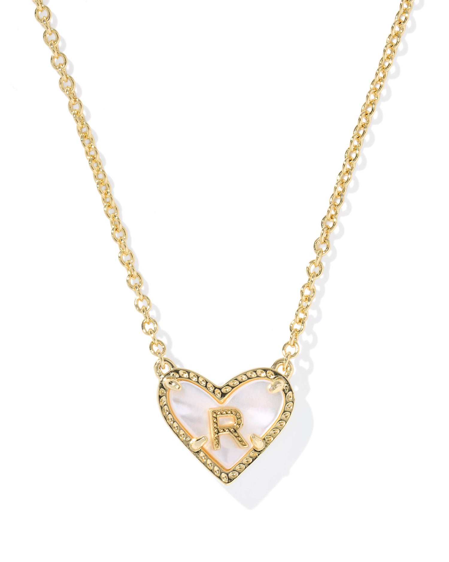 Kendra Scott - Necklace - Ari Heart Letter - Gold Short Pendant - Findlay Rowe Designs