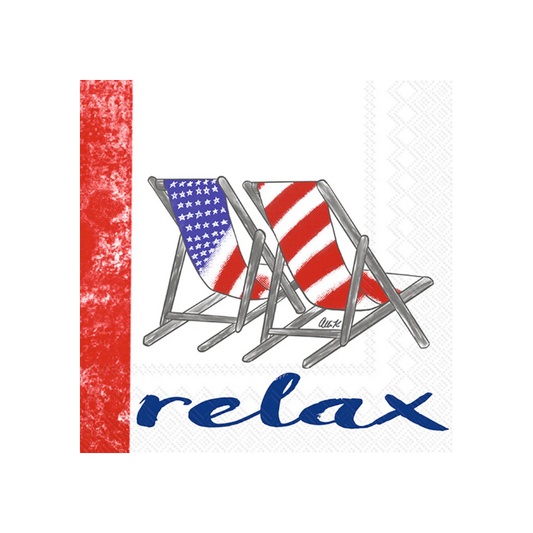 Napkin - Cocktail - Beach Chair Relax - Findlay Rowe Designs
