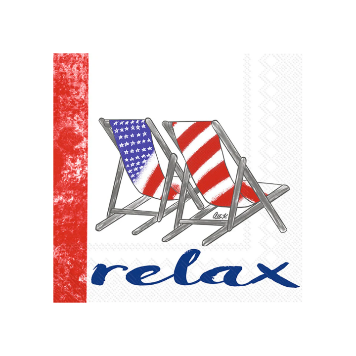 Napkin - Cocktail - Beach Chair Relax - Findlay Rowe Designs