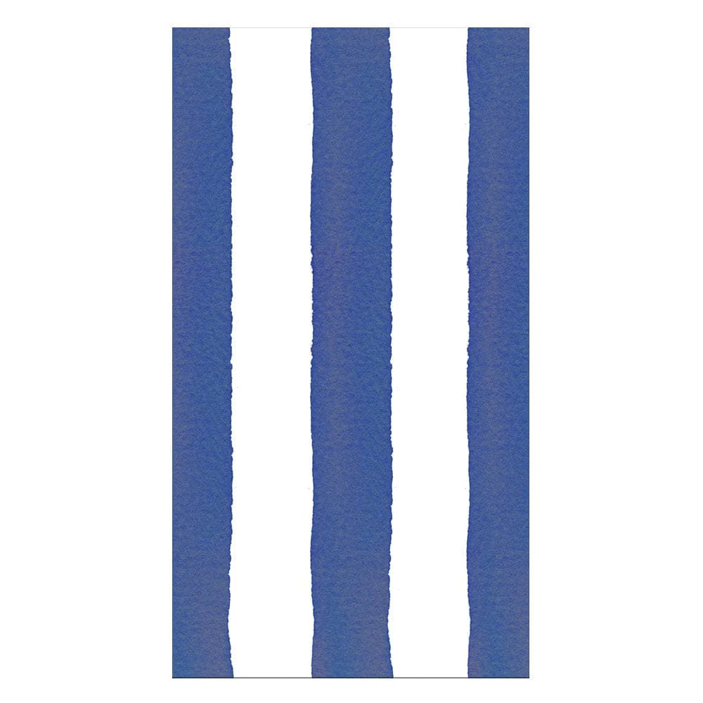 Caspari - Guest Towel Napkin - Cafe Stripe Navy Paper Linen - Findlay Rowe Designs