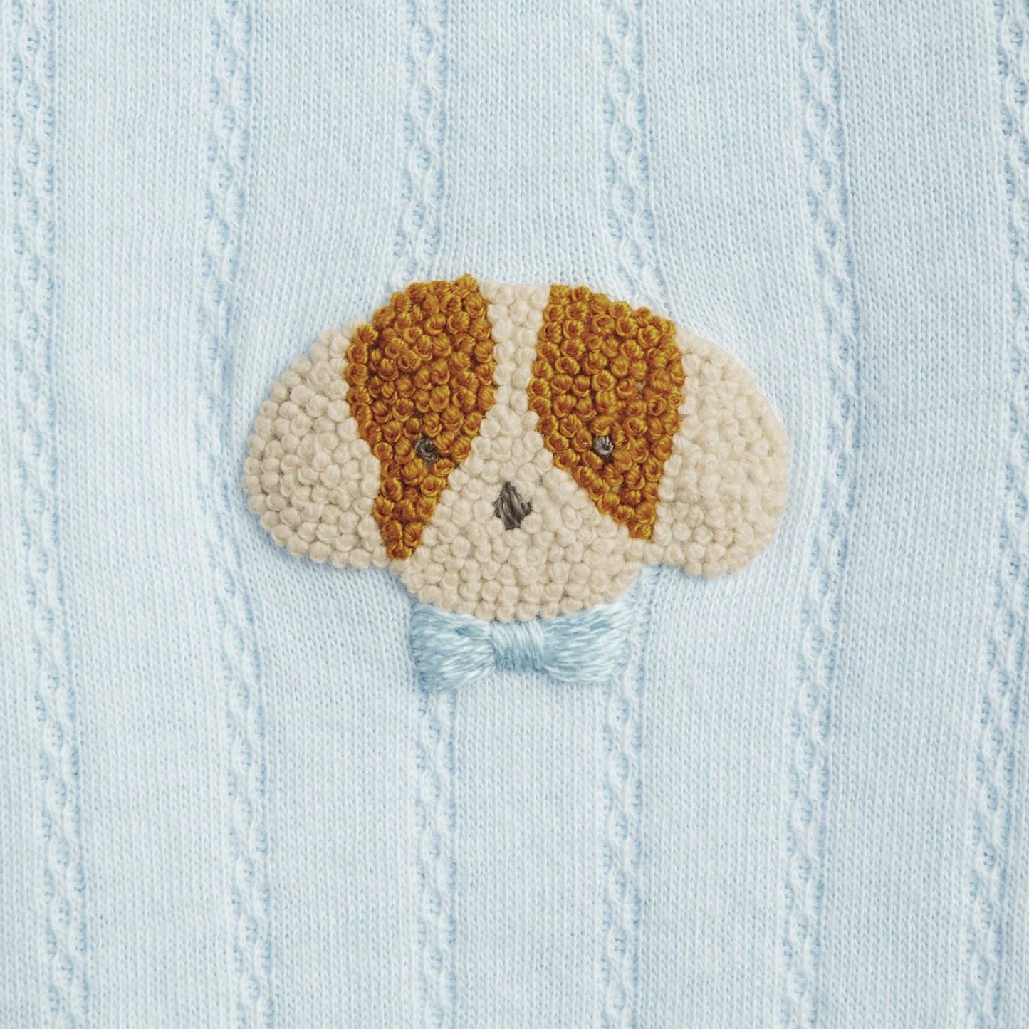Mud Pie - Baby - Sleeper French Knot Pointelle - Dog
