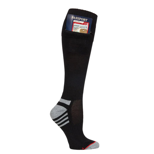 Pocket Socks - Men's Black Passport Security Sock - Findlay Rowe Designs