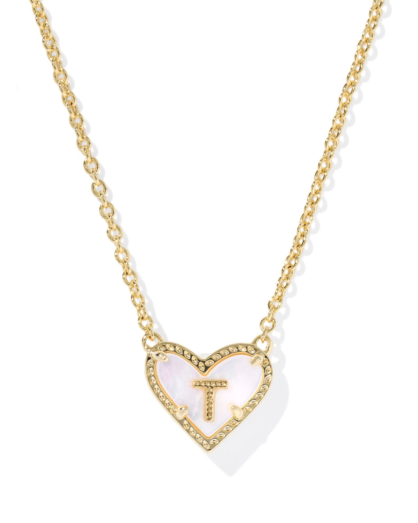 Kendra Scott - Necklace - Ari Heart Letter - Gold Short Pendant