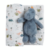 Mud Pie - Baby - Dino Swaddle And Rattle Set - Findlay Rowe Designs