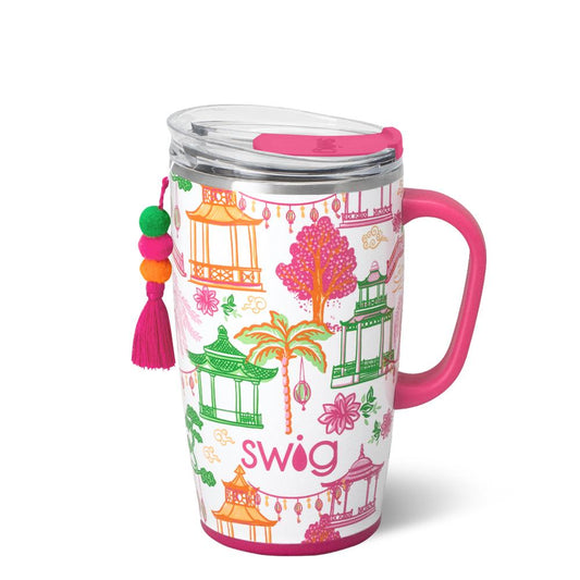 Swig - 18oz Travel Mug - Pagoda Paradise - Findlay Rowe Designs