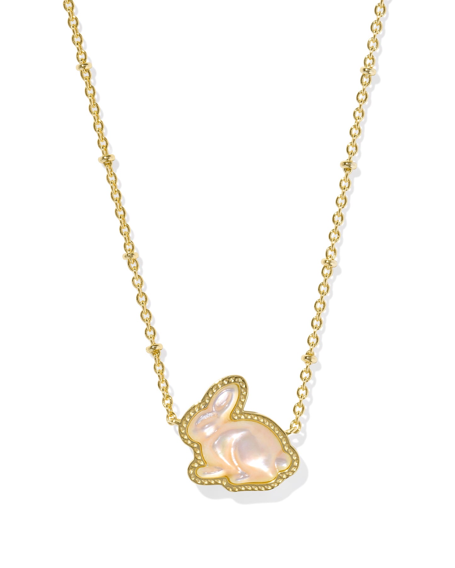 Kendra Scott - Necklace - Bunny Gold Short Pendant - Taupe Mother-of-Pearl - Findlay Rowe Designs