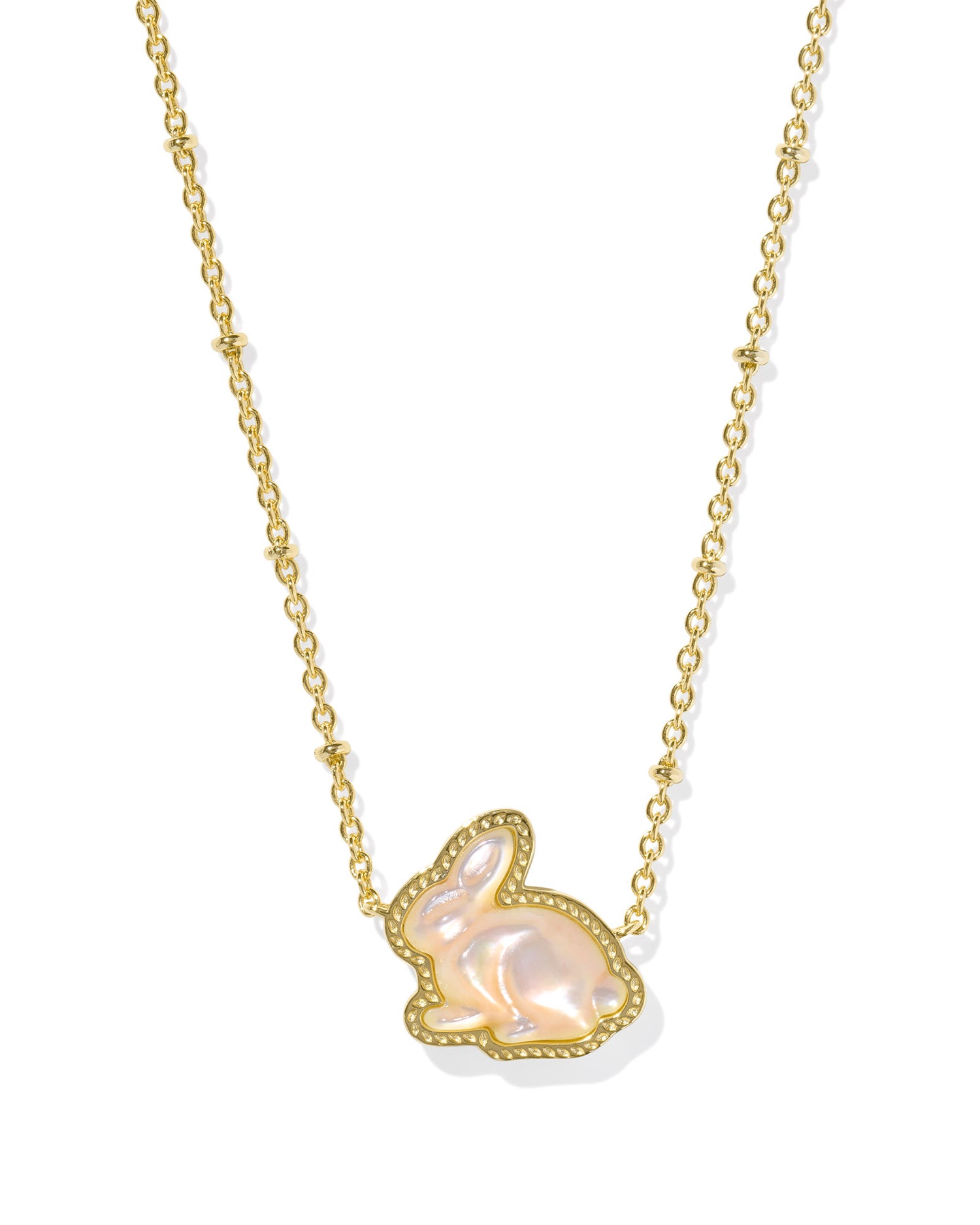 Kendra Scott - Necklace - Bunny Gold Short Pendant - Taupe Mother-of-Pearl - Findlay Rowe Designs