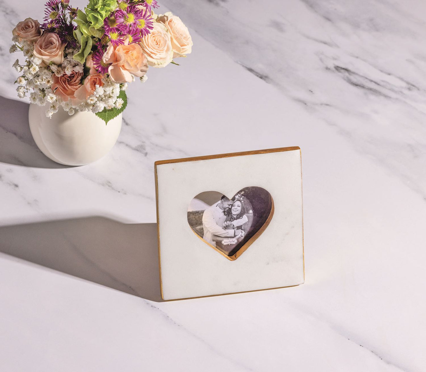 Mud Pie - Frame - 3x3 - Marble Heart - Findlay Rowe Designs