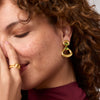 Julie Vos - Earring - Dolce Statement - Iridescent Montana Blue